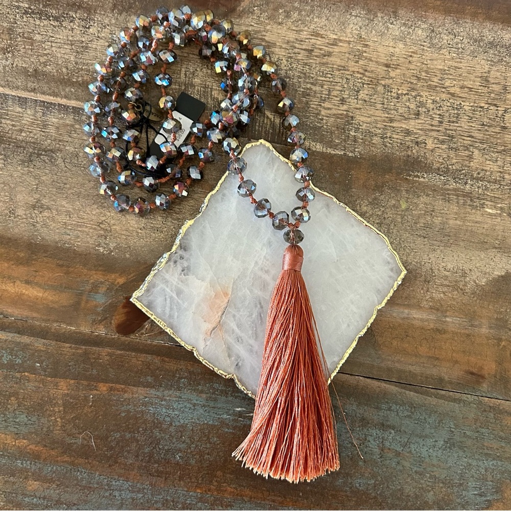 Zacasha Swarovski Tassel Necklace